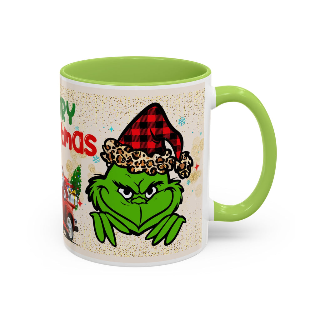 Merry Christmas Grinch Coffee Mug — Festive Santa Truck Holiday Mug