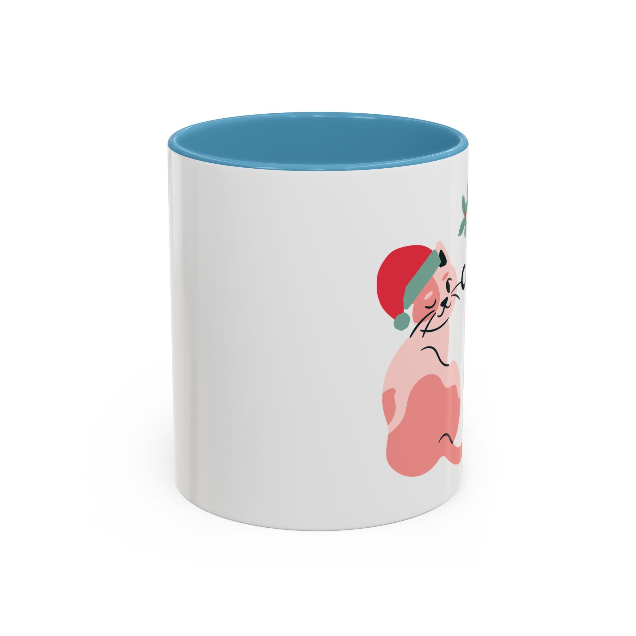 Christmas Cat Coffee Mug — "Have a Purrrfect Christmas!" Accent Ceramic Mug