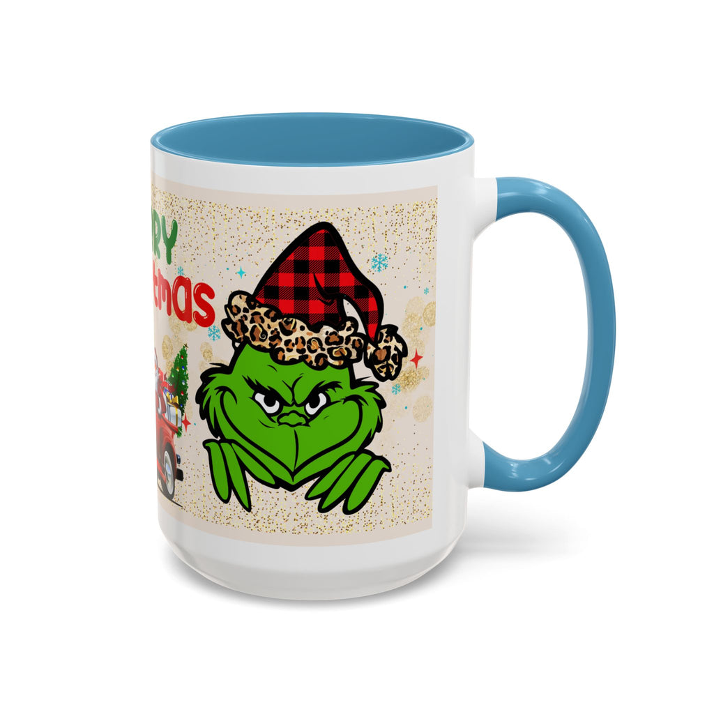 Merry Christmas Grinch Coffee Mug — Festive Santa Truck Holiday Mug