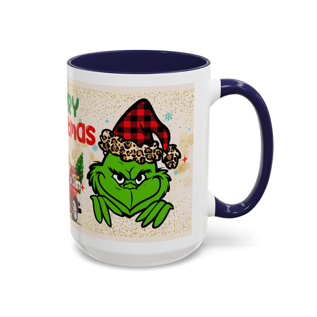 Merry Christmas Grinch Coffee Mug — Festive Santa Truck Holiday Mug
