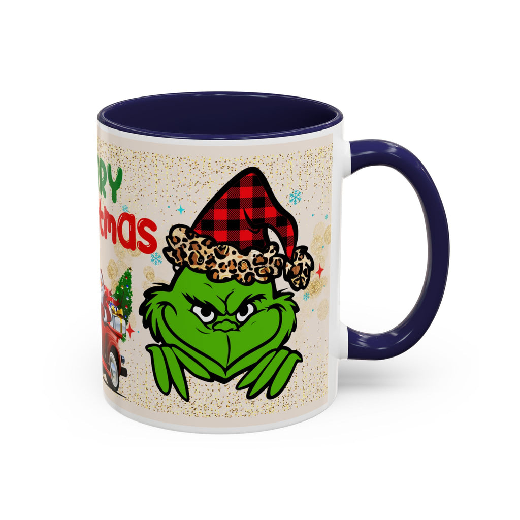 Merry Christmas Grinch Coffee Mug — Festive Santa Truck Holiday Mug