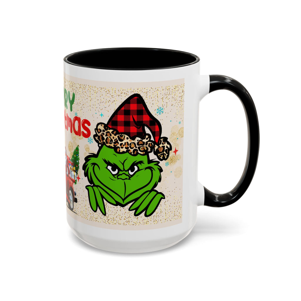 Merry Christmas Grinch Coffee Mug — Festive Santa Truck Holiday Mug