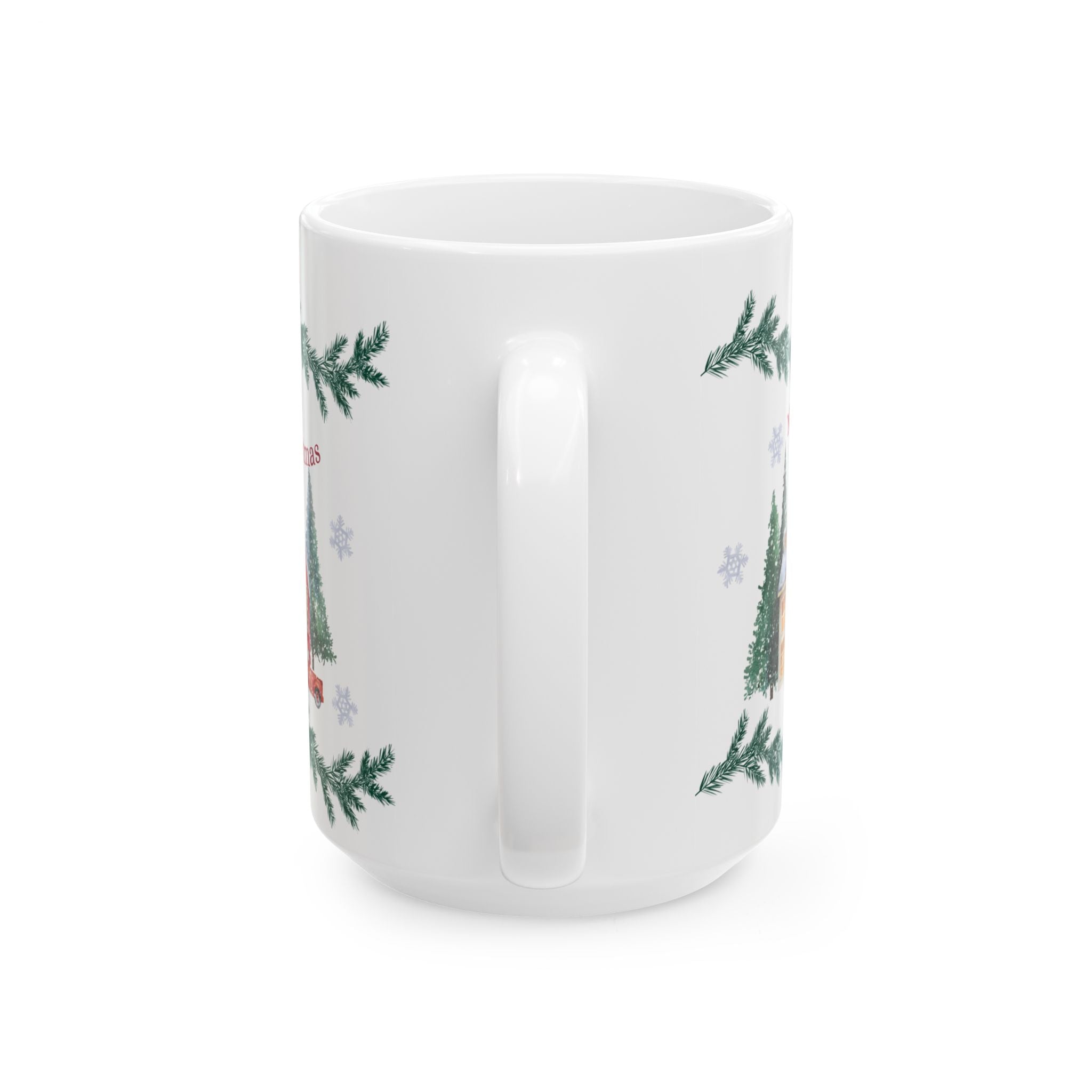 Christmas Village Ceramic Mug – 'Merry Christmas' Holiday Coffee Cup (11oz & 15oz) Ceremic Mug
