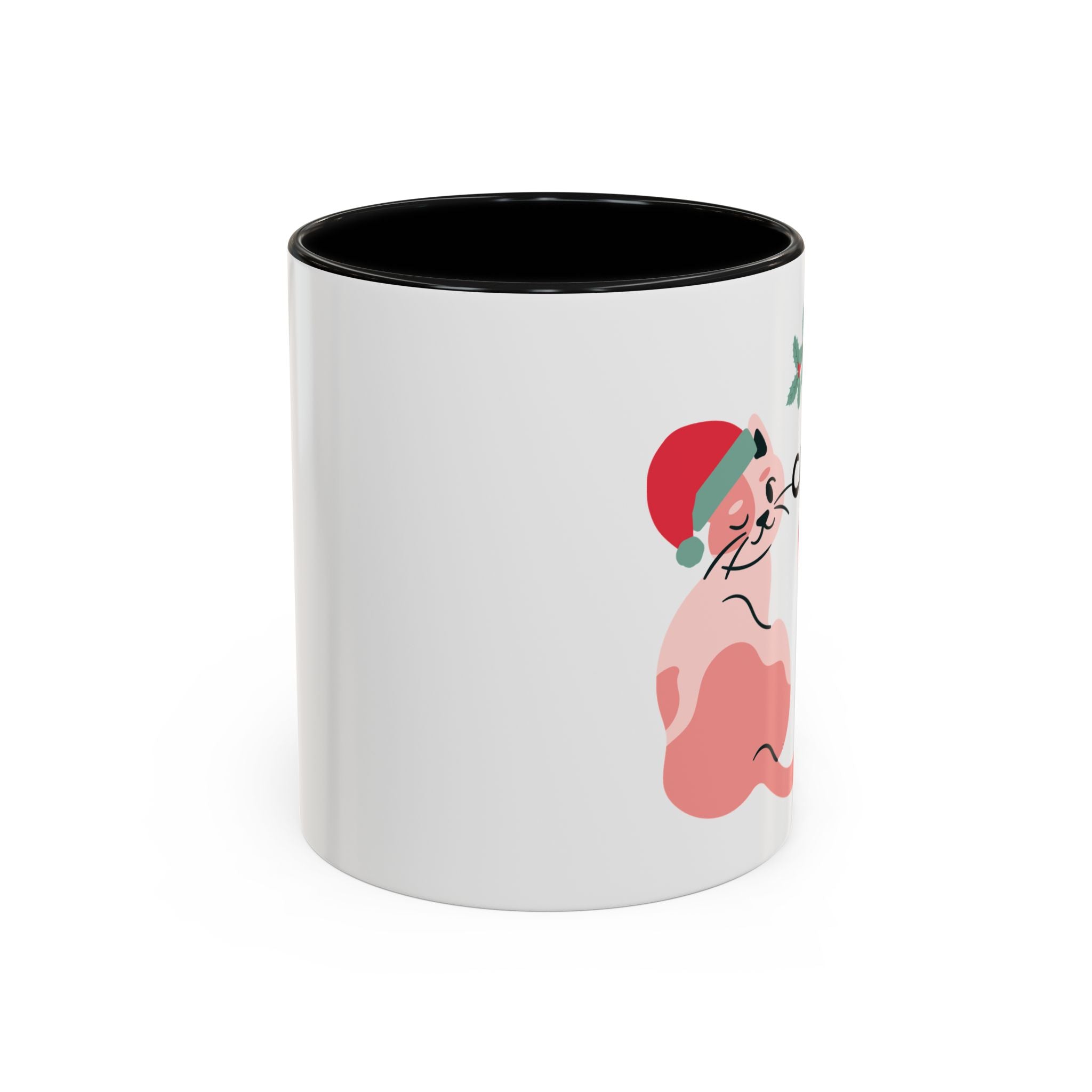 Christmas Cat Coffee Mug — "Have a Purrrfect Christmas!" Accent Ceramic Mug