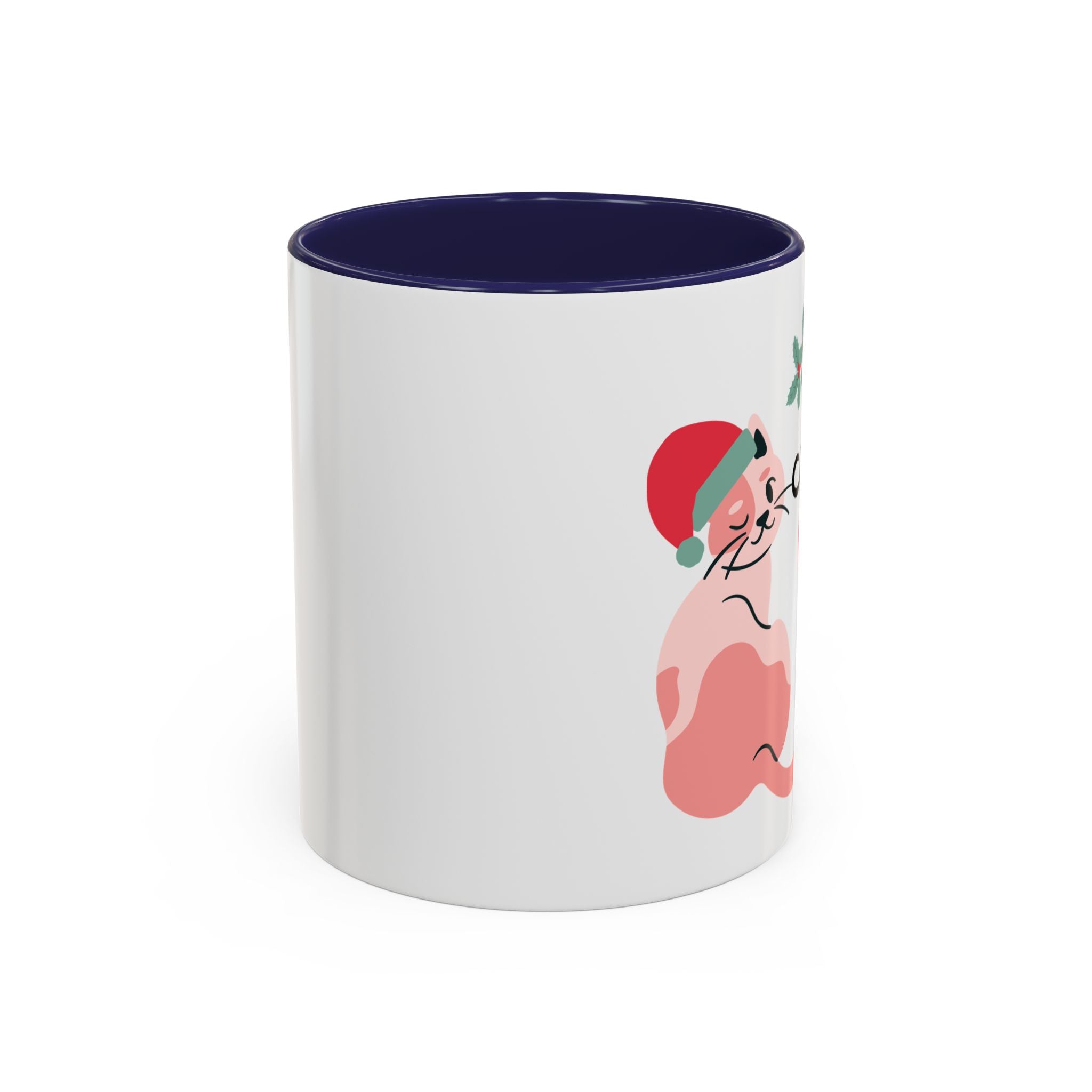 Christmas Cat Coffee Mug — "Have a Purrrfect Christmas!" Accent Ceramic Mug