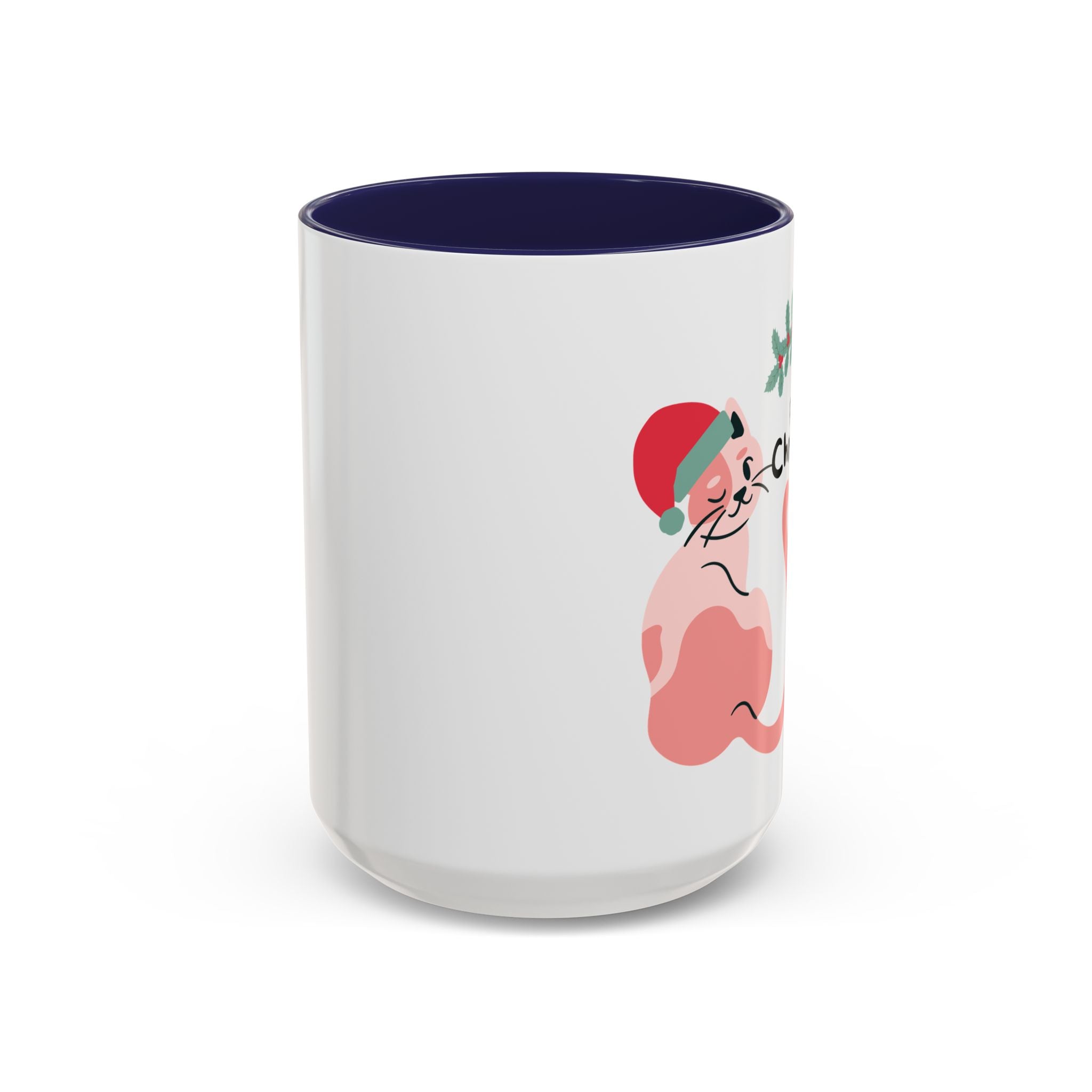 Christmas Cat Coffee Mug — "Have a Purrrfect Christmas!" Accent Ceramic Mug