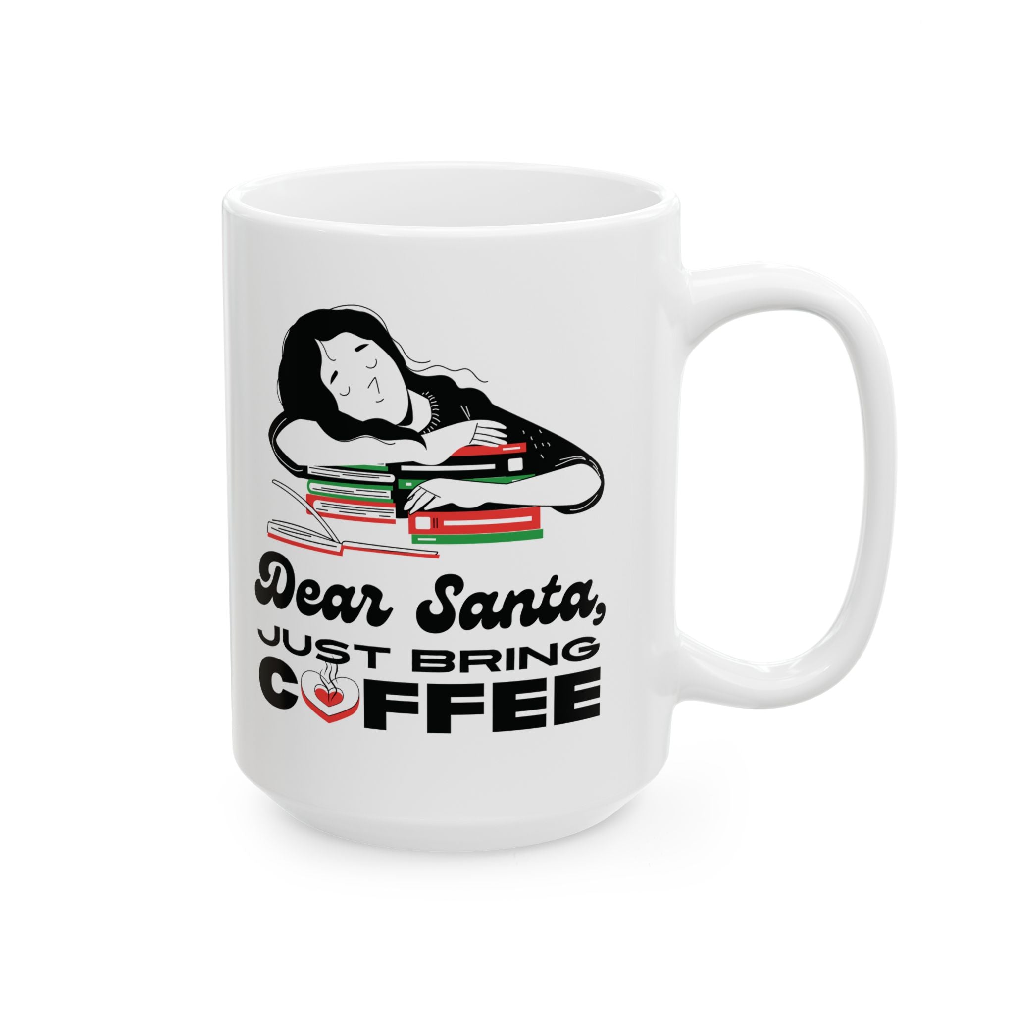 Dear Santa Just Bring Coffee | Aesthetic Holiday Coffee Mug | Cozy Winter Decor