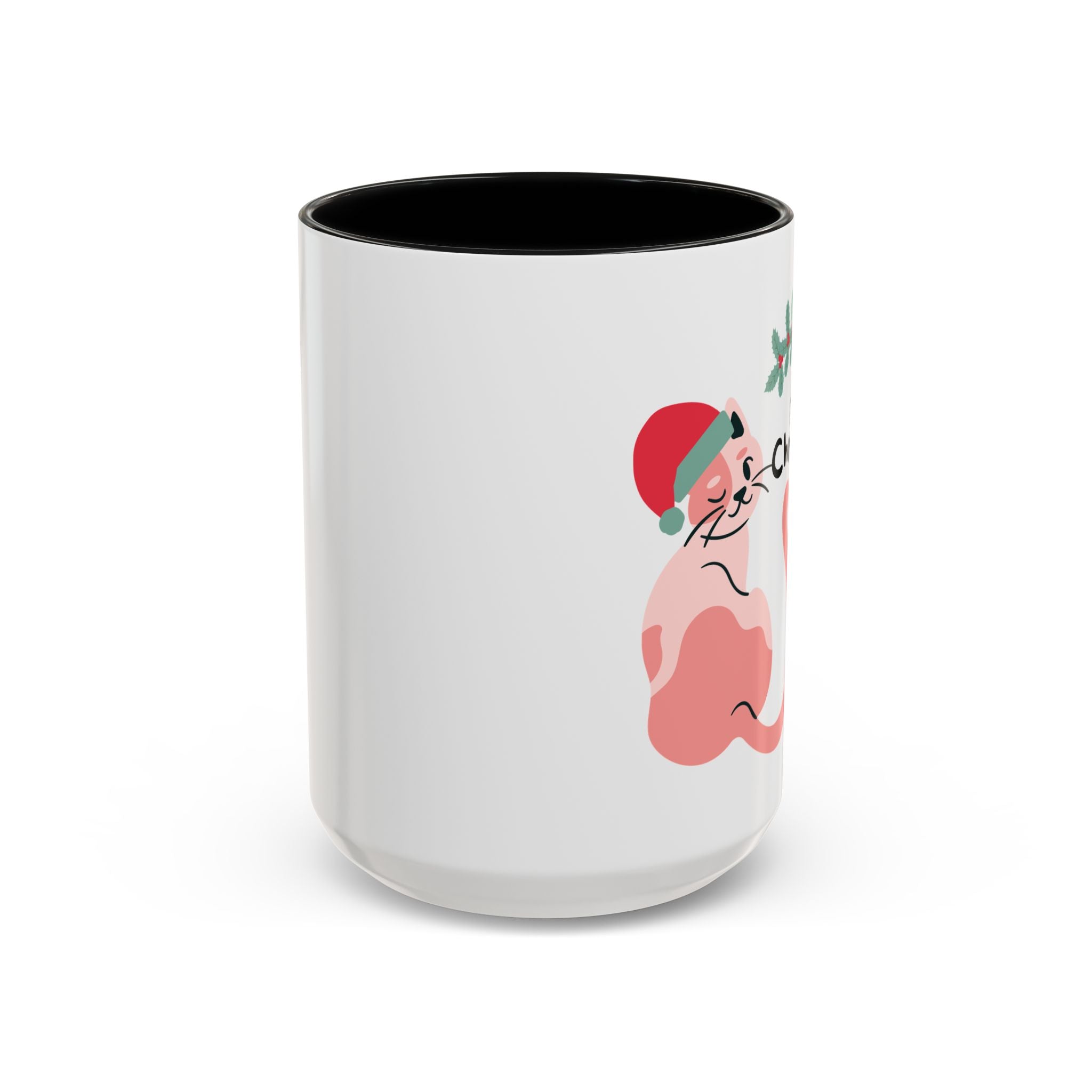 Christmas Cat Coffee Mug — "Have a Purrrfect Christmas!" Accent Ceramic Mug