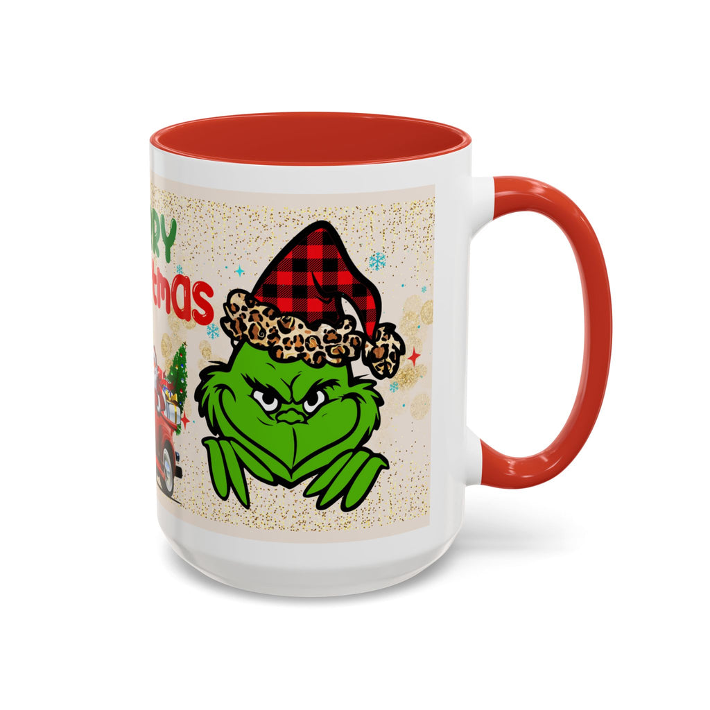 Merry Christmas Grinch Coffee Mug — Festive Santa Truck Holiday Mug